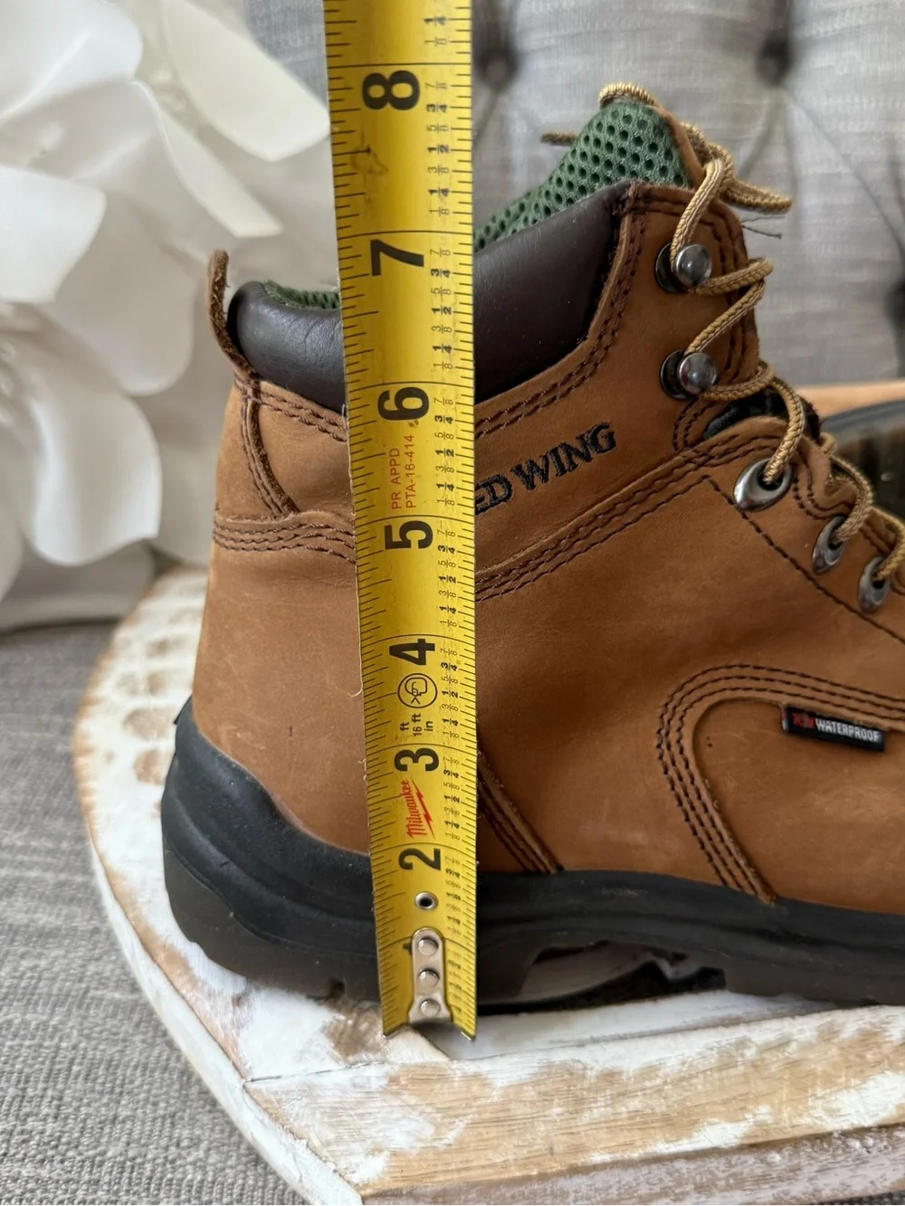 Red Wing King Toe Boots Shoes Brown Waterproof Lace-Up Work Boots 9